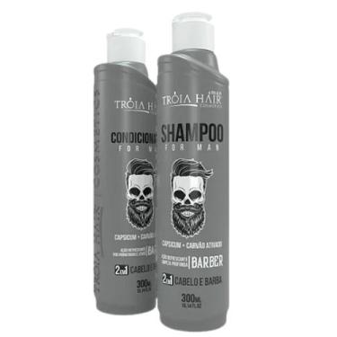 Imagem de Cabelo E Barba For Man Shampoo E Condicionador Tróia 2X300ml - Troia H