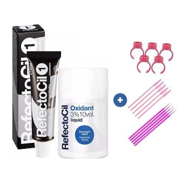 Imagem de Kit Refectocil 1 Tinta + 1 Oxidante N°1 Preto + Acessórios