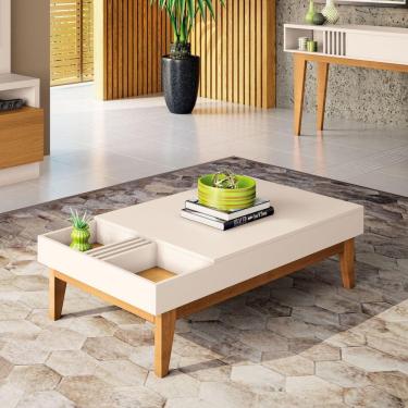 Imagem de Mesa de Centro Vitta Cor Off White  Cinamomo HB Móveis