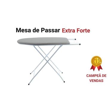 Imagem de Tábua Mesa de passar Roupa dobrável extra forte metalizado com suporte para ferro - Utilaço