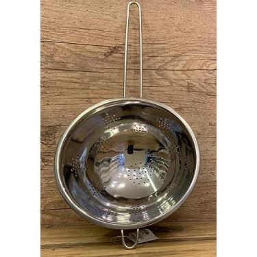 Imagem de Escorredor de Macarrão em Metal com Cabo Longo de 42cm - Prático, Durável e Funcional