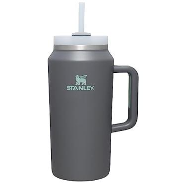 Imagem de Stanley Copo Quencher H2.0 FlowState de aço inoxidável isolado a vácuo com tampa e canudo para água, chá gelado ou café, smoothie e mais, carvão, 1,8 g