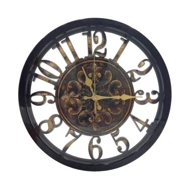 Imagem de Relógio de Parede Vintage 30x4cm Preto N239586-7 - Quanhe