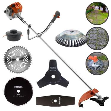 Imagem de Roçadeira Tekna RL520AC-TK Multifunções de Corte Com Faca 40 Dentes + Faca 80 Dentes + Faca 2 Pontas + Escova de Corte P/ Pedras, Pavers e Calçadas