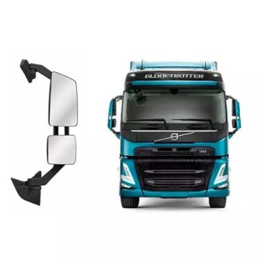 Imagem de ESPELHO RETROVISOR ELETRICO DIREITO FH - 2015... FM 2022.. COM DESEMBACADOR COMPLETO - CONVEXO