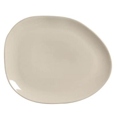 Imagem de Porto Brasil Conjunto com 6 Pratos Raso Oval Orgânico Clay 31X24X2,5cm