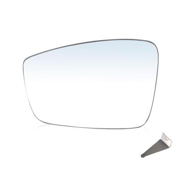 Imagem de Predep Vidro retrovisor esquerdo do lado do motorista para Volkswagen Beetle Jetta Passat 2011-2018, vidro retrovisor aquecido com suporte traseiro, substituição de vidro do espelho lateral 5C6857521