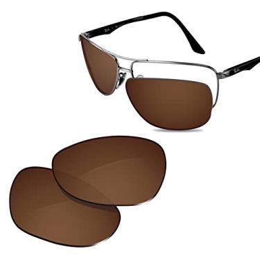 Imagem de Glintbay Lentes de óculos de sol de substituição 100% precisas para RayBan RB3506 64 mm - Marrom polarizado