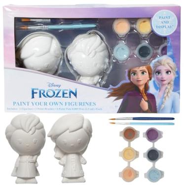 Imagem de Innovative Designs Disney Frozen DIY Paint Your Own Figurines Arts and Crafts Set for Girls - Elsa & Anna