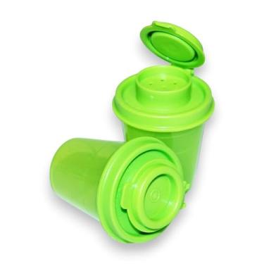 Imagem de Saleiro e pimenteiro Tupperware, 60 ml, verde-lim o