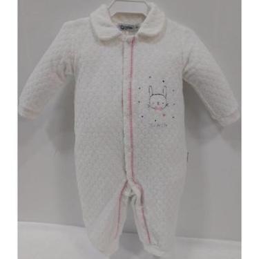 Imagem de Macacão Plush Luxo Inverno Bebê Menina Zafielo 549 - Off White - P ( 2 - 3 MESES )-Feminino