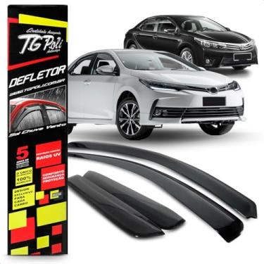 Imagem de Calha Chuva Defletor Inteiriça Slim Corolla Sedan 4 Portas 2015 2016 2017 2018 2019 Fumê