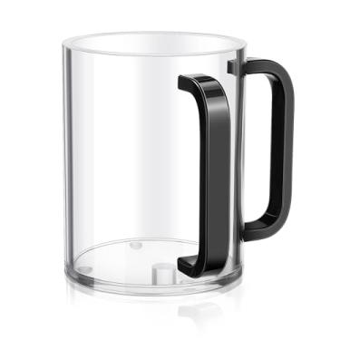 Imagem de MAQUITA Copo Judaica para lavar as mãos com alças duplas, copo de acrílico para lavagem de 12,7 cm para ritual judaico