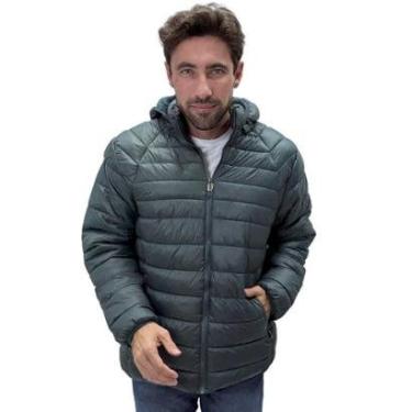 Imagem de Jaqueta Delkor de Nylon Plus Size com Capuz Masculina-Masculino