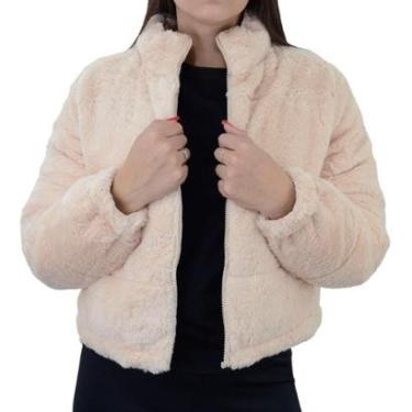 Imagem de Jaqueta Feminina Queens Puffer Dupla Face Pele Bege - GRFB22-Feminino