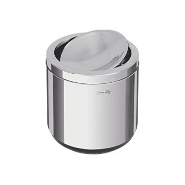 Imagem de Lixeira Basculante em Aço Inox com Base em Polipropileno 7 Litros, Tramontina, Inox