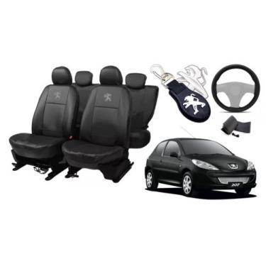 Imagem de Kit Elegância Suprema: Capas de Couro para Bancos Peugeot 207 2008-201