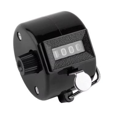 Imagem de Contador Manual Numérico 4 Dígitos Batidas Pessoas Controle Portaria E