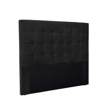 Imagem de Cabeceira King Verona Veludo Preta - Spezzia Decor