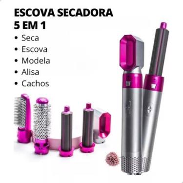 Imagem de Escova Alisadora 5 Funções Elétrica - Kit 5 em 1 - Cerâmica - Bora Col