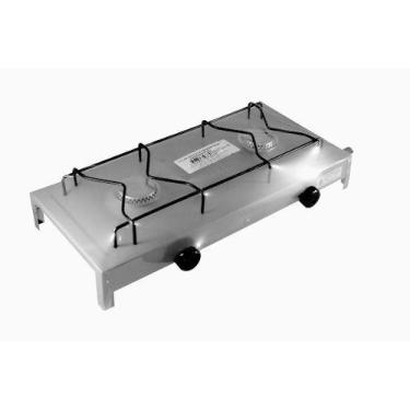 Imagem de Fogão Portátil Camping Duas Bocas A Gás Branco - ROA