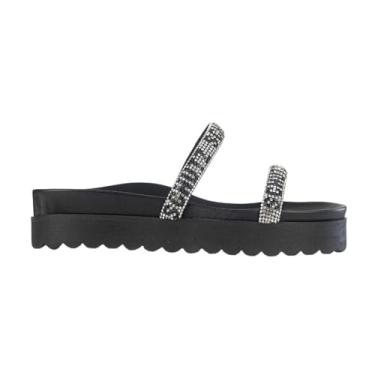 Imagem de Sandália Papete Schutz Flat Form logo Pedraria