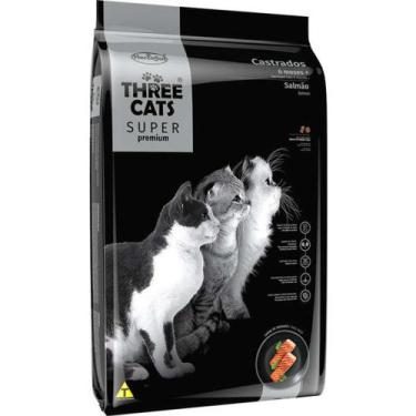Imagem de Three Cats Super Premium castrado salmão 15 kg  - Hercosul