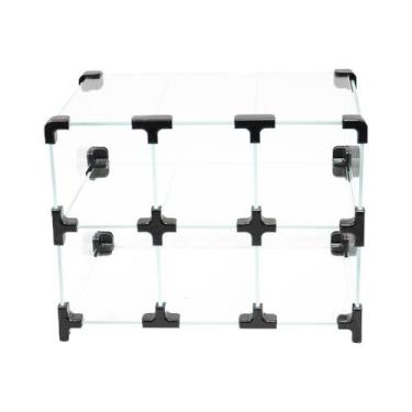 Imagem de Baleiro Preto de Vidro - 0,30 x 0,20 x 0,20m - Lm Balcoes