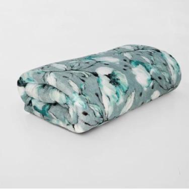 Imagem de Manta Casal Microfibra Estampada Celta - CORTTEX, Azul Claro