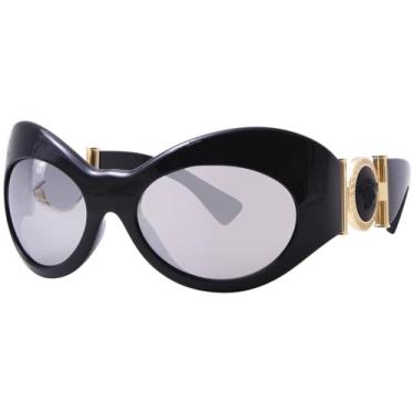 Imagem de Versace Óculos de sol VE 4462 GB1/6G preto cinza claro espelhado prata, 58/20/115, Preto, cinza claro, espelhado, prata, 58/20/115