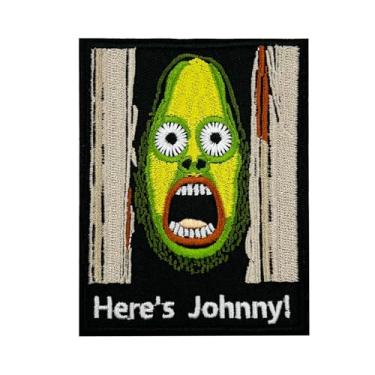 Imagem de Halloween Horror Johnny Abacate bordado ferro no patch, inspirado no brilho, presentes de abacate, presentes de filme de terror