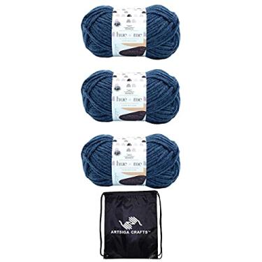 Imagem de Lion Brand Fio de tricô Hue & Me Magic Hour 617-108 (3-novelas) Mesmo lote de tintura volumoso #5 macio 80% acrílico, 20% lã pacote com 1 bolsa Artsiga Craft