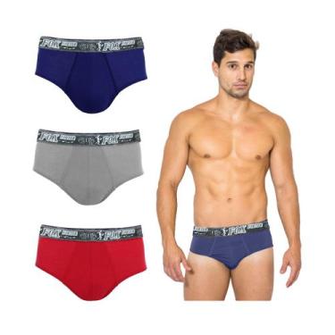 Imagem de Kit 10 Cueca Masculina Slip Original 100% Algodão - Cuecas Masculinas 