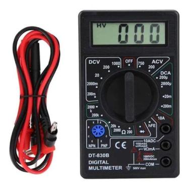 Imagem de Multímetro Digital PortátilCom Cabos Medidor de Voltagem LCD - Clink