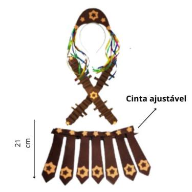Imagem de Kit Maria Bonita com saia kit nordestina cangaceira mulher do lampião 