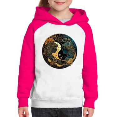 Imagem de Moletom Infantil Gêmeos Sígno - Foca na Moda, Branco, Rosa, 4