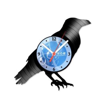 Imagem de Relógio De Parede Disco Vinil Animais - Corvo - VAN-079 - Modernarte