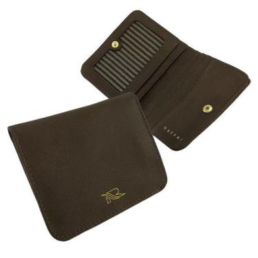 Imagem de Carteira Feminina Compacta Couro RFID Blocking 27-R Personalizada Raff