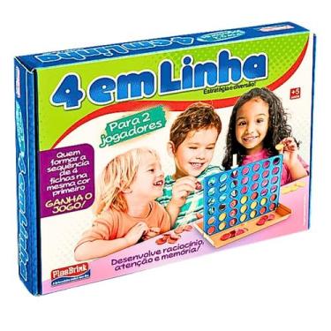 Imagem de Jogo 4 Em Linha Estrategia Raciocinio Logico Brinquedo Infantil - Plas