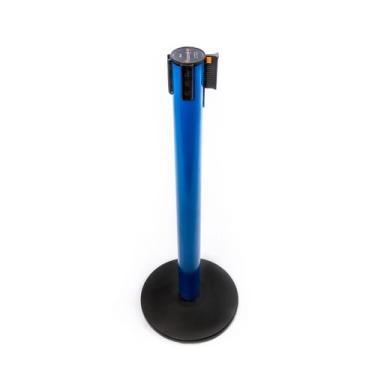 Imagem de Pedestal de fila easyline azul com base e fita preta