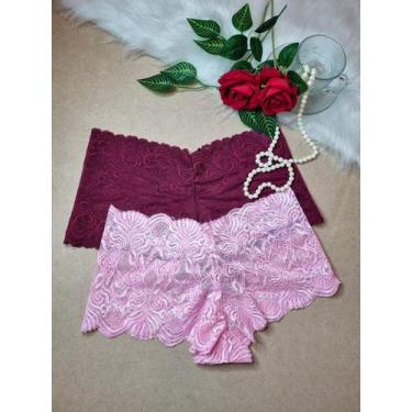 Imagem de KIT 2x Calcinha Shortinho de Renda Calcinha Caleçon Sexy - Ninfrodite,