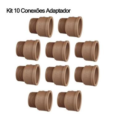 Imagem de Kit 5 e 10 Conexões de Água Fria Krona 3/4 25mm Marrom/Soldável Joelho