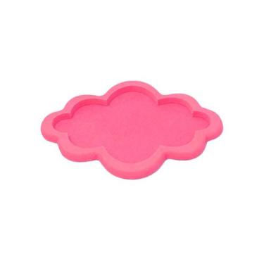 Imagem de Bandeja Nuvem Festa Decoração P 20x15x2 Kit 3un Madeira Mdf Pintado - 