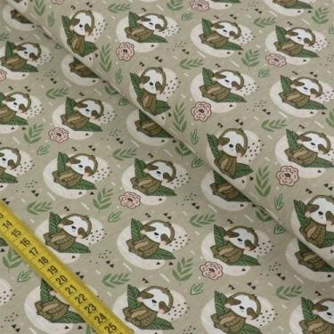 Imagem de Tecido Estampado para Patchwork - Bicho Preguiça 7134 (0,50x1,40) - Es