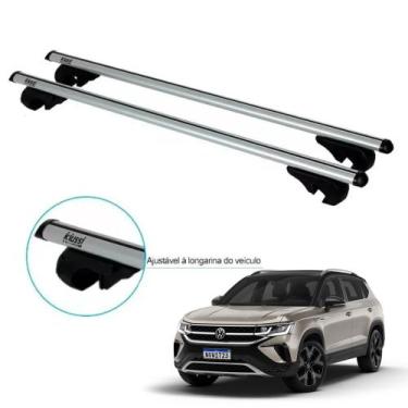 Imagem de Travessa Rack de Teto Volkswagen Taos Kiussi Belluno 130cm 70kg Prata