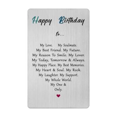 Imagem de Gezxin Cartão de aniversário para homens marido esposa mulheres - presente de aniversário romântico para namorado namorada ele ela - aniversário para meu amor