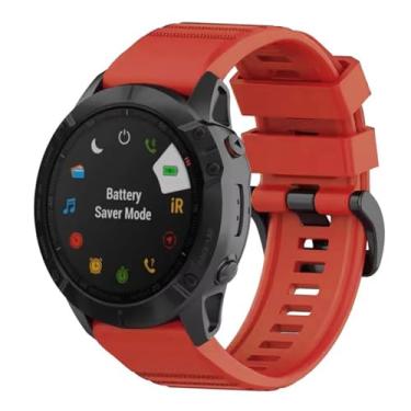 Imagem de Pulseira De Silicone Marca 123smart 26mm Para Fenix 7x Tactix Delta Tactix Bravo Gps Fenix 6x Fenix 5x Fenix 3 D2 Bravo D2 Charlie Quaitx 3 Descent Mk1 Mk2 Mk2i Enduro Coros Vertix 2 (Vermelho, 26mm)