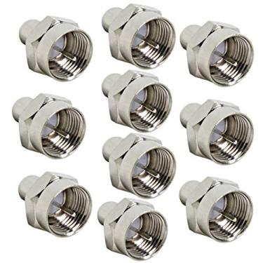 Imagem de Exterminador de 75 ohm, tampas de coaxial, pacote com 2, RFAdapter, terminador tipo F para portas em divisor, AMP, cabo coaxial, antena, 10-Pack
