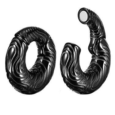 Imagem de PUNKYOUTH Gancho magnético de aço inoxidável 0 g (8 mm) para esticar o lóbulo da orelha, feminino, masculino, alargadores, túnel, piercing corporal, kit de joias