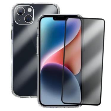 Imagem de Kit Proteção iPhone 14 Plus, Capinha Transparente Space + Película 3D Privacidade Anti Espião